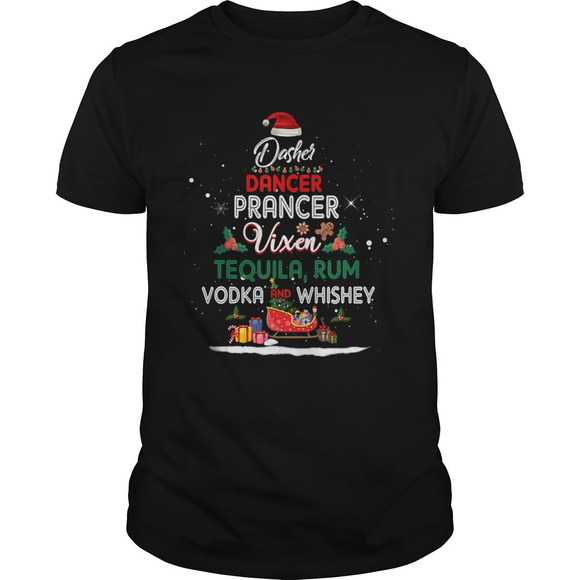 Other - Dasher Dancer Prancer Vixen Tequila Rum Vodka Whiskey Wine Shirt